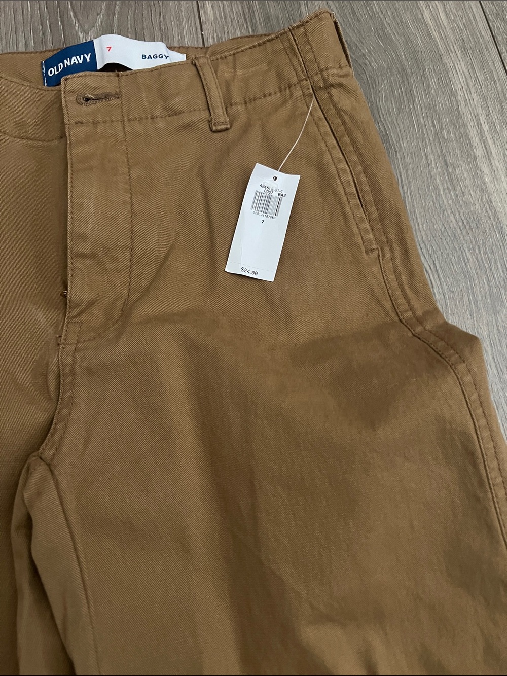 Old Navy Boys Tan Straight-Leg Chinos - Picture 2 of 3